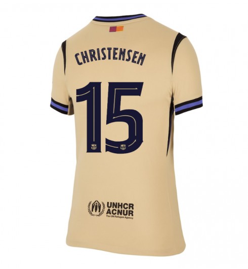 Barcelona Andreas Christensen #15 Venkovní Dres pro Dámské 2025-26 Krátký Rukáv Barcelona Andreas Christensen #15 Venkovní Dres pro Dámské 2025-26 Krátký Rukáv